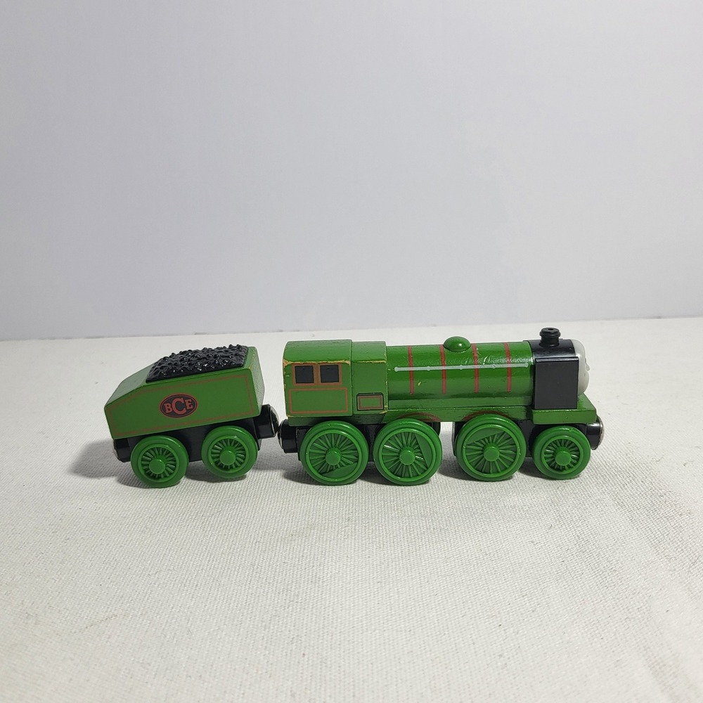 Vintage 2002 Thomas Wooden Railway BIG CITY ENGINE & TENDER Set, Learning Curve
